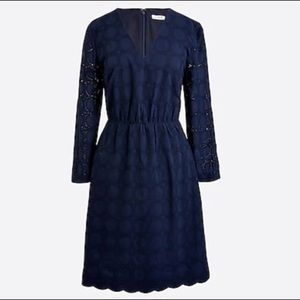 I.Crew Factory Navy V-Neck Lace Dress